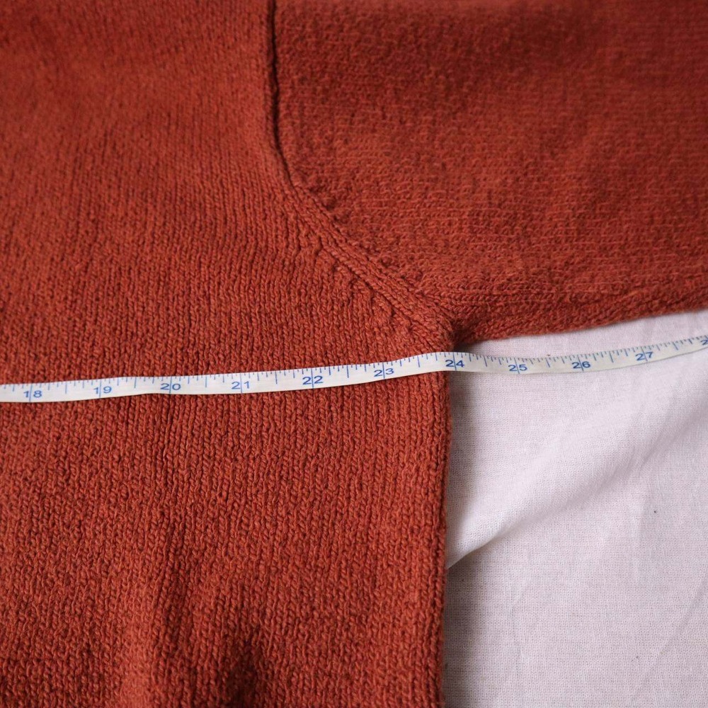 Tommy Bahama Mens V-Neck Sweater Terracotta Orange 100% Cotton Knit Large - Picture 4 of 6